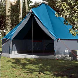 vidaXL Tenda familiar tipi para 10 pessoas impermeável azul