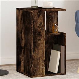 vidaXL Mesa de apoio 35x35x60 cm derivados de madeira carvalho fumado