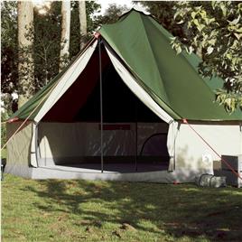 vidaXL Tenda familiar tipi para 10 pessoas impermeável verde