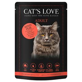 Cat's Love 12 x 85 g comida húmida para gatos - Vaca Pur