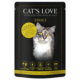 Cat's Love 12 x 85 g comida húmida para gatos - Vitela e peru