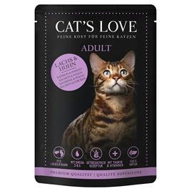 Cat's Love 12 x 85 g comida húmida para gatos - Salmão e frango