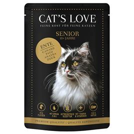 Cat's Love 12 x 85 g comida húmida para gatos - Senior pato