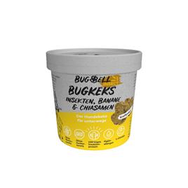 BugBell BugKeks Insetos, Banana e Sementes de Chia snacks para cães - 150 g