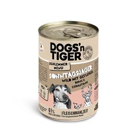 Dogs'n Tiger menu gourmet para cães 12 x 400 g - Pack económico - Veado com aves, pera, painço e castanha