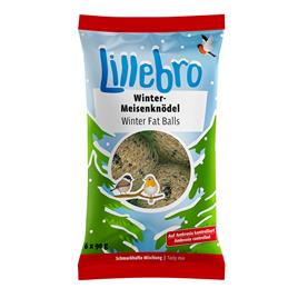 Lillebro bolas de gordura para o inverno comida para pássaros  - 6 unidades (90 g cada)