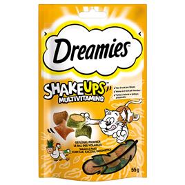 Dreamies Shakeups Multivitamins Snacks para gatos - Pack económico: Piquenique de aves (6 x 55 g)