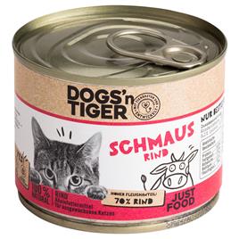 Dogs'n Tiger Adult Cat 12 x 200 g - Pack económico  - Banquete de vaca