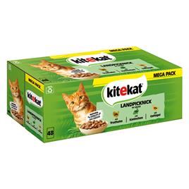 Kitekat saquetas herméticas 96 x 85 g - Megapack económico - Piquenique campestre em molho
