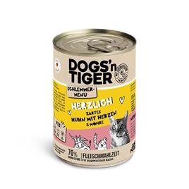 Dogs'n Tiger Menu gourmet 12 x 400 g - Pack económico - Frango com coração