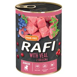 Rafi Junior Pâté 24 x 400 g - com vitela, mirtilo-vermelho e amora