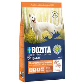 Bozita Original Adult Sensitive pele e pelo com salmão e arroz – sem trigo - 3 kg