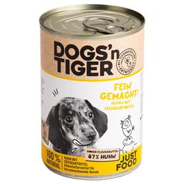 Dogs'n Tiger Junior 6 x 400 g - Frango e batata-doce