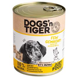 Dogs'n Tiger Junior 12 x 800 g - Pack económico - Frango e batata-doce