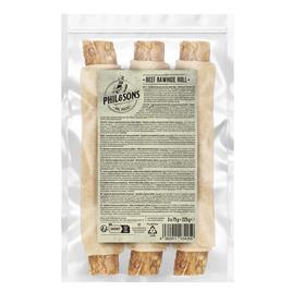 Phil & Sons Rolo de pele de vaca recheado snacks para cães - 3 unidades