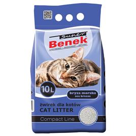 Super Benek Compact Brisa do mar areia aglomerante para gatos - Pack económico: 2 x 10 l (aprox. 16 kg)