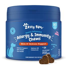 Zesty Paws Senior Allergy & Immunity com salmão - Pack económico: 2 x 90 pastilhas