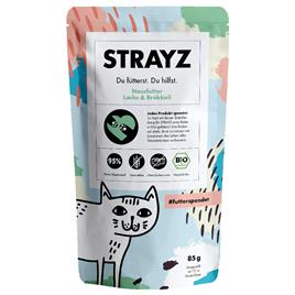 STRAYZ BIO saquetas 12 x 85 g - Pack económico  - Salmão biológico e brócolos biológicos