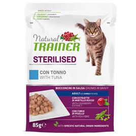 Natural Trainer Adultos Esterilizado  - 24 x 85 g de atum