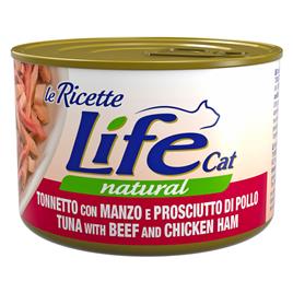 Life Cat 'Le Ricette' 4 x 150 g - Atum, carne de vaca, fiambre