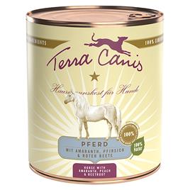 Terra Canis 12 x 800 g - Pack económico - Cavalo com amaranto, pêssego e beterraba