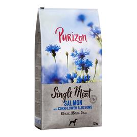 Purizon Single Meat Adult salmão com espinafres e flores de centáurea - 12 kg