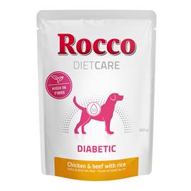 Rocco Diet Care Diabetic Frango, vaca e arroz 300 g em saquetas - Pack económico: 24 x 300 g