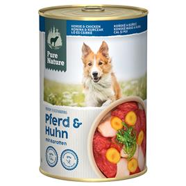 Pure Nature Adult 6 x 400 g comida húmida para cães - Cavalo e frango