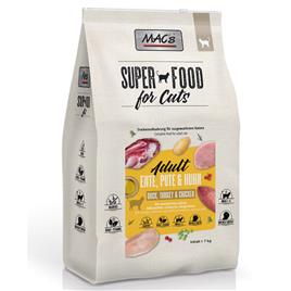 MAC's Superfood for Cats Adult pato, peru e frango ração - Pack económico 2 x 7 kg