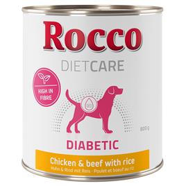 Rocco Diet Care Diabetic Frango, vaca e arroz 800 g - Pack económico: 24 x 800 g