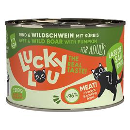 Lucky Lou Adult 24 x 200 g - Pack económico - Vaca e javali