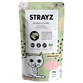 STRAYZ BIO saquetas 12 x 85 g - Pack económico  - Frango biológico e curgete biológica