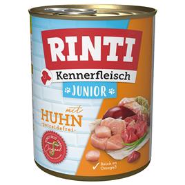 RINTI Kennerfleisch 24 x 800g - Pack económico - Junior com frango