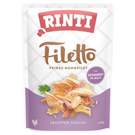 RINTI Filet Pouch em gelatina 48 x 100 g - Pack económico - Frango e fiambre