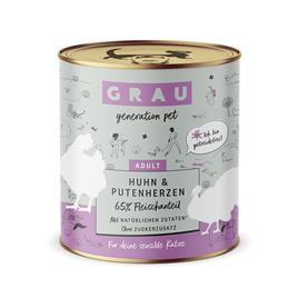 GRAU Adult sem cereais 12 x 800 g - Pack económico - Frango e coração de peru