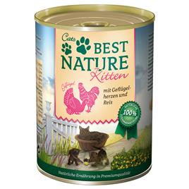 Best Nature Kitten 12 x 400 g - Pack económico - Coração de aves e arroz