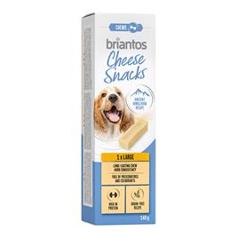 Briantos Cheese Snacks com queijo snacks para cães - Pack económico: cães de porte grande (2 x 140 g)