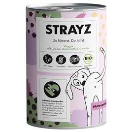 STRAYZ BIO 24 x 400 g - Pack económico  - Vegetariano com tremoço biológico, amaranto biológico e legumes biológicos