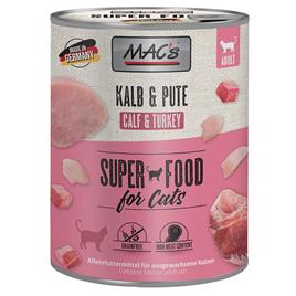 MAC's Cat 6 x 800 g em latas para gatos - Vitela e peru