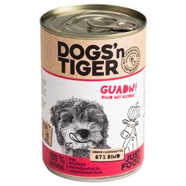 Dogs'n Tiger Adult 12 x 400 g - Pack económico - Vaca e abóbora