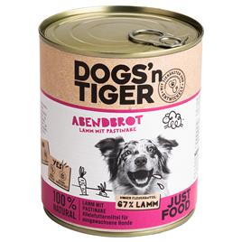 Dogs'n Tiger Adult 12 x 800 g - Pack económico - Cordeiro e pastinaca