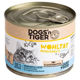 Dogs'n Tiger Adult Cat 6 x 200 g - Deleite de frango e salmão