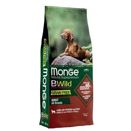 Monge Bwild Grain Free All Breeds Cordeiro com Batatas e Ervilhas - 12 kg