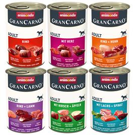 Animonda GranCarno Original Adult 6 x 400 g - Pack misto 1: Variação de sabores (6 variedades)