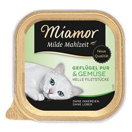 Miamor Menú Suave 6 x 100 g comida húmida para gatos  - Carne de aves e vegetais