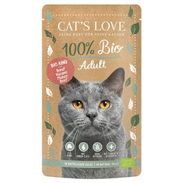 Cat's Love Bio 6 x 100 g comida húmida biológica para gatos - Vaca