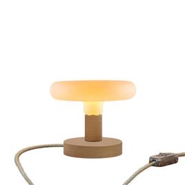 Creative Cables Posaluce Dash Wooden Table Lamp With 2-pole Plug - Switch Dourado