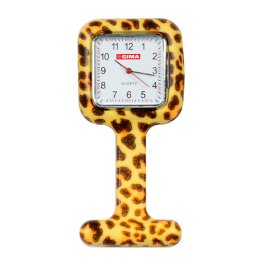 Relógio de Enfermagem quadrado Leopardo