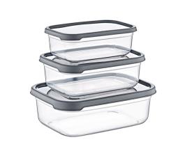 Conjunto de 3 recipientes herméticos para alimentos retangular 7house