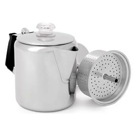 Gsi Outdoors Glacier Stainless Steel 6 Cup Coffee Percolator With Silicone Handle Transparente